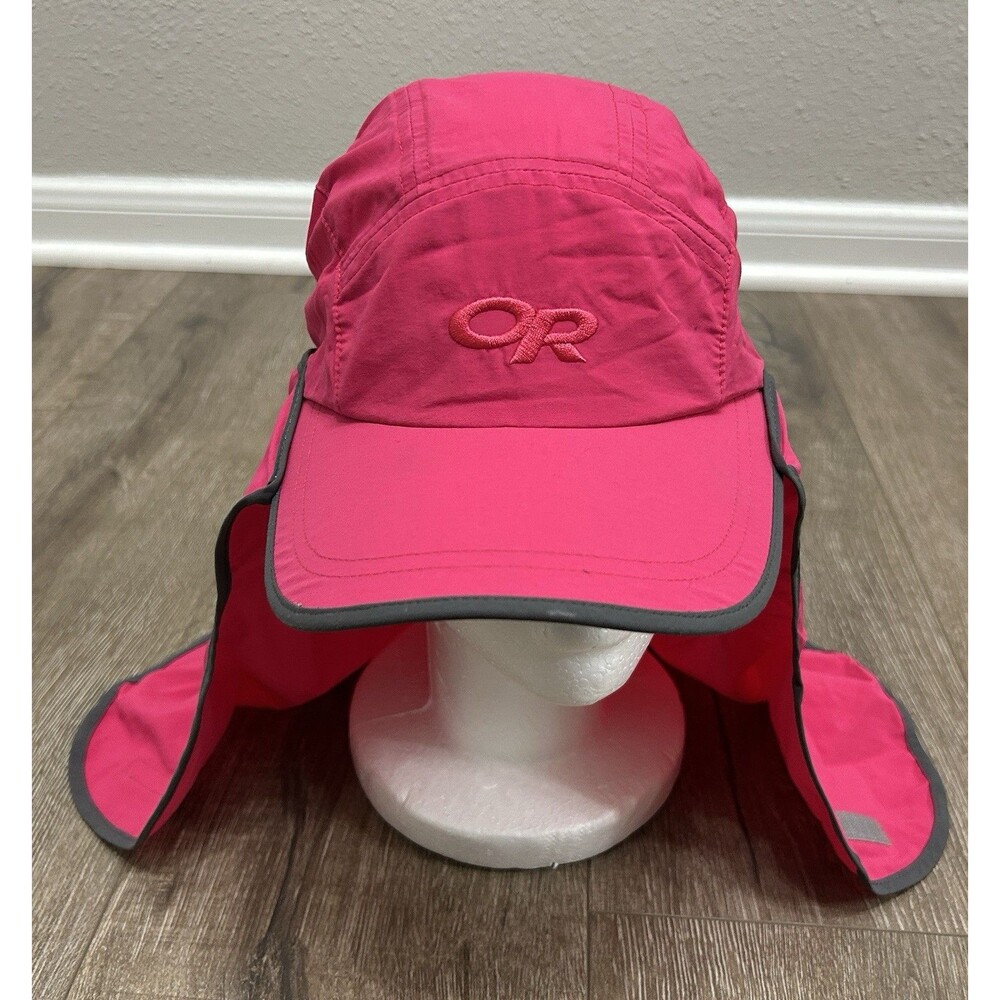 Outdoor Research Runner Cap Hat Neck Flap Kids Girls Large (6-12Y) Pink